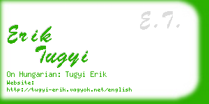 erik tugyi business card